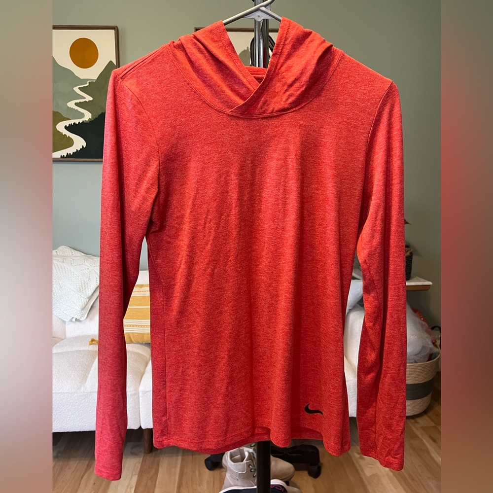 Nike Red Long Sleeve Hooded Pullover